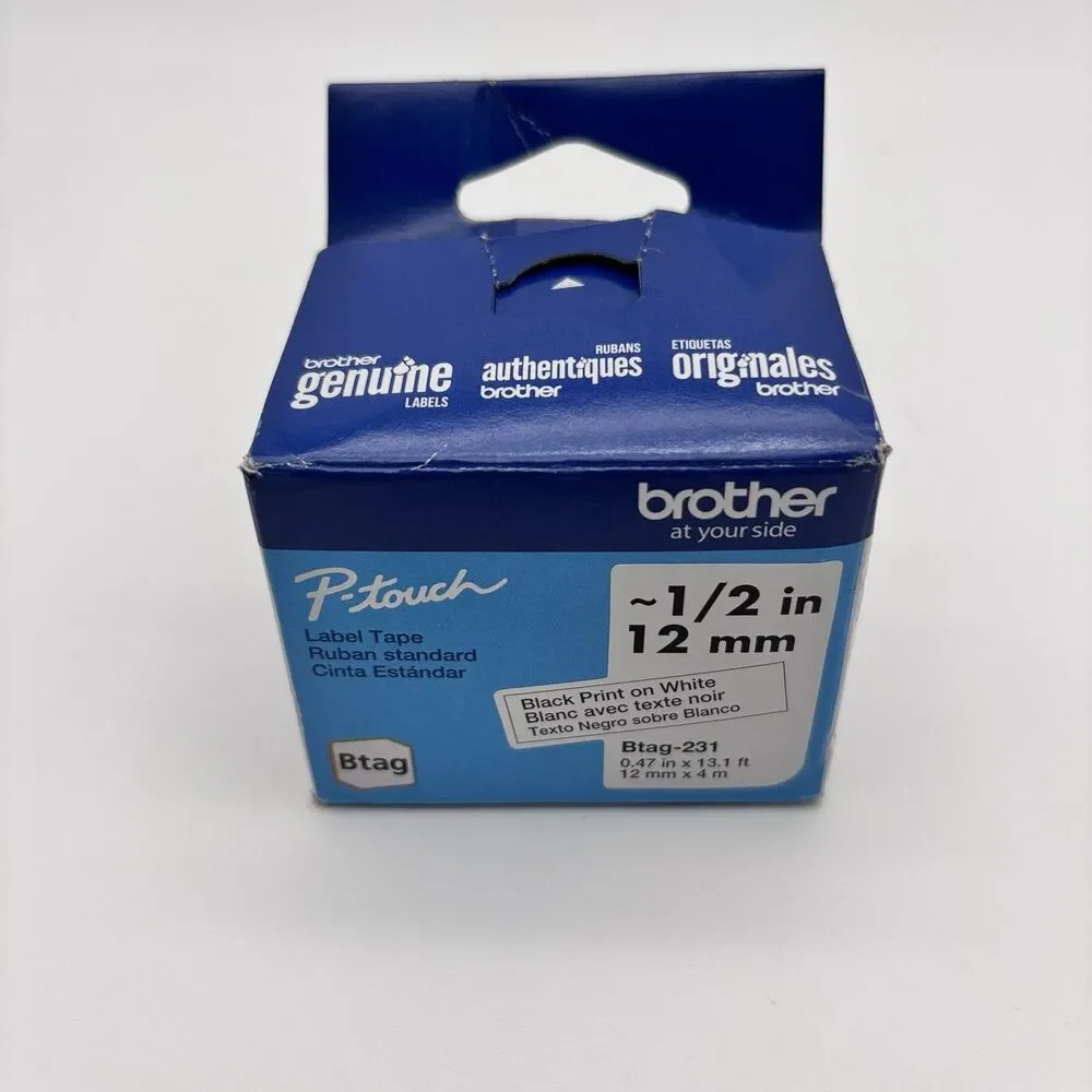 Genuine Brother Btag-231 P-Touch Label Tape 12mm 1/2